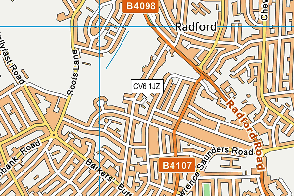 CV6 1JZ map - OS VectorMap District (Ordnance Survey) CV6 1JZ map - OS VectorMap District (Ordnance Survey)