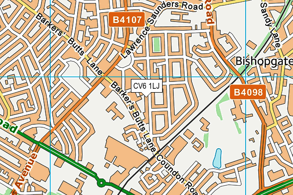 CV6 1LJ map - OS VectorMap District (Ordnance Survey) CV6 1LJ map - OS VectorMap District (Ordnance Survey)