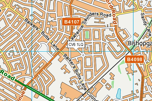 CV6 1LQ map - OS VectorMap District (Ordnance Survey) CV6 1LQ map - OS VectorMap District (Ordnance Survey)