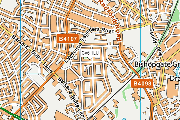 CV6 1LU map - OS VectorMap District (Ordnance Survey) CV6 1LU map - OS VectorMap District (Ordnance Survey)