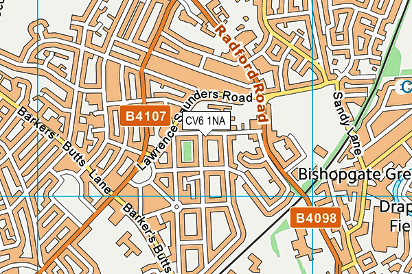 CV6 1NA map - OS VectorMap District (Ordnance Survey) CV6 1NA map - OS VectorMap District (Ordnance Survey)