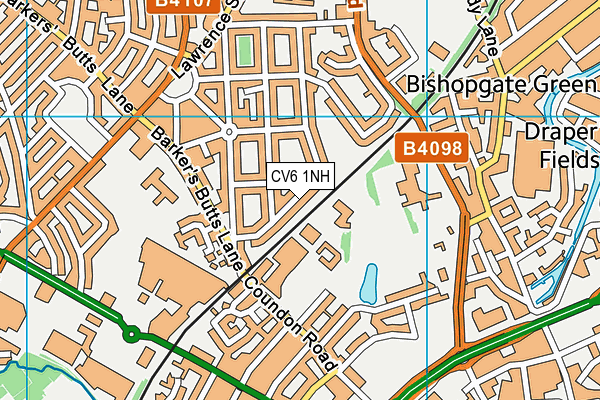 CV6 1NH map - OS VectorMap District (Ordnance Survey) CV6 1NH map - OS VectorMap District (Ordnance Survey)