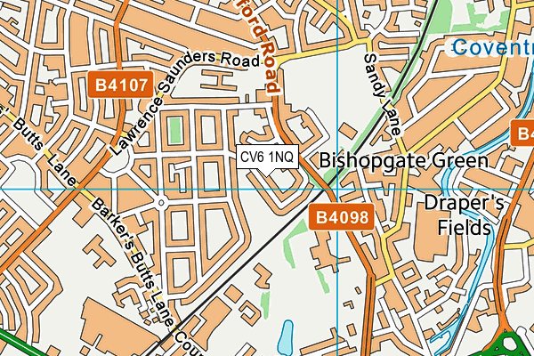 CV6 1NQ map - OS VectorMap District (Ordnance Survey) CV6 1NQ map - OS VectorMap District (Ordnance Survey)