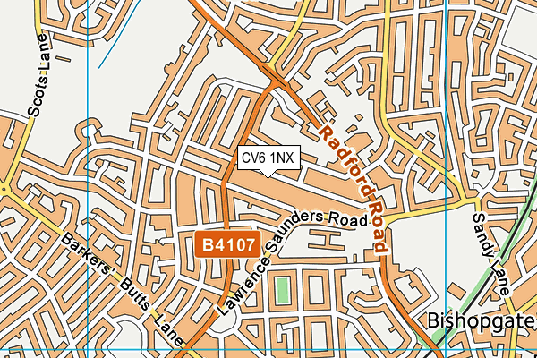 CV6 1NX map - OS VectorMap District (Ordnance Survey) CV6 1NX map - OS VectorMap District (Ordnance Survey)