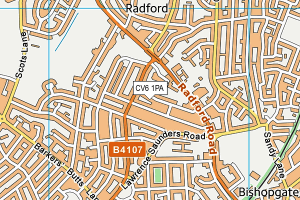 CV6 1PA map - OS VectorMap District (Ordnance Survey) CV6 1PA map - OS VectorMap District (Ordnance Survey)