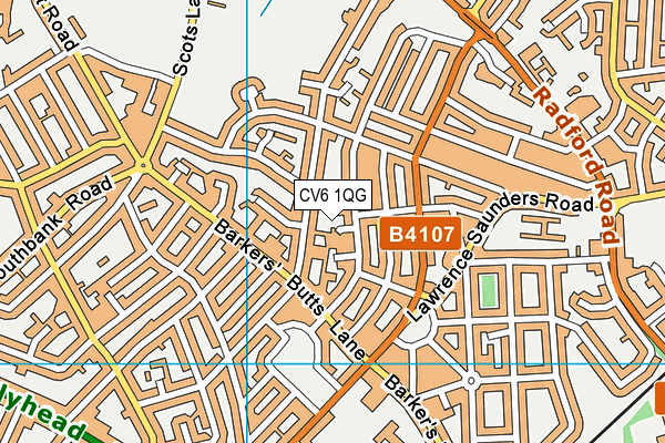 CV6 1QG map - OS VectorMap District (Ordnance Survey) CV6 1QG map - OS VectorMap District (Ordnance Survey)