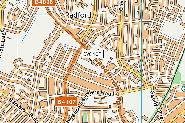 CV6 1QT map - OS VectorMap District (Ordnance Survey) CV6 1QT map - OS VectorMap District (Ordnance Survey)