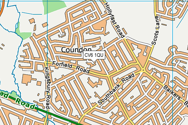 CV6 1QU map - OS VectorMap District (Ordnance Survey) CV6 1QU map - OS VectorMap District (Ordnance Survey)