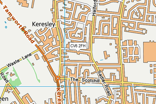 CV6 2FH map - OS VectorMap District (Ordnance Survey) CV6 2FH map - OS VectorMap District (Ordnance Survey)