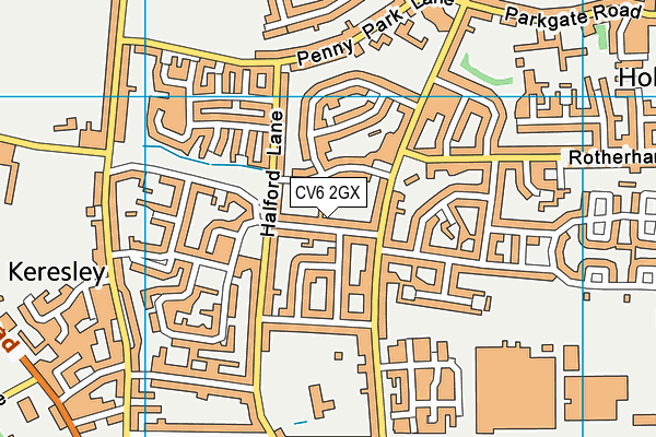 CV6 2GX map - OS VectorMap District (Ordnance Survey) CV6 2GX map - OS VectorMap District (Ordnance Survey)