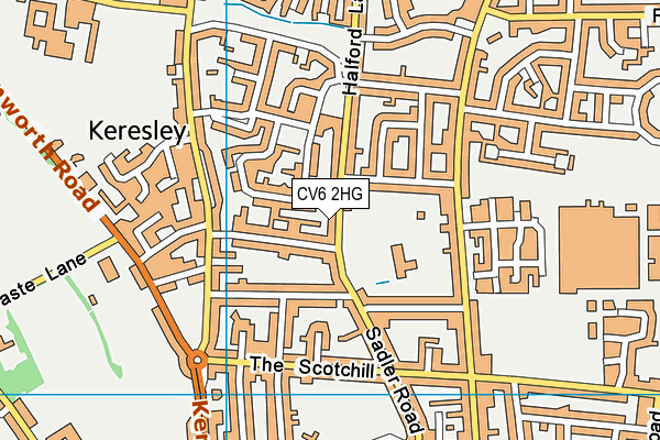 CV6 2HG map - OS VectorMap District (Ordnance Survey) CV6 2HG map - OS VectorMap District (Ordnance Survey)