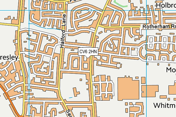 CV6 2HN map - OS VectorMap District (Ordnance Survey) CV6 2HN map - OS VectorMap District (Ordnance Survey)