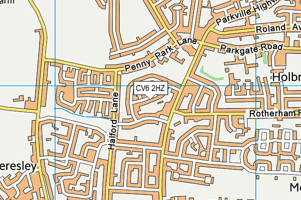 CV6 2HZ map - OS VectorMap District (Ordnance Survey) CV6 2HZ map - OS VectorMap District (Ordnance Survey)