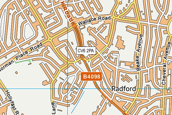 CV6 2PA map - OS VectorMap District (Ordnance Survey) CV6 2PA map - OS VectorMap District (Ordnance Survey)