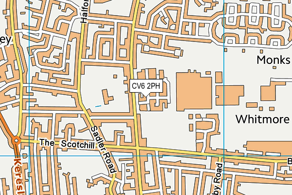 CV6 2PH map - OS VectorMap District (Ordnance Survey) CV6 2PH map - OS VectorMap District (Ordnance Survey)