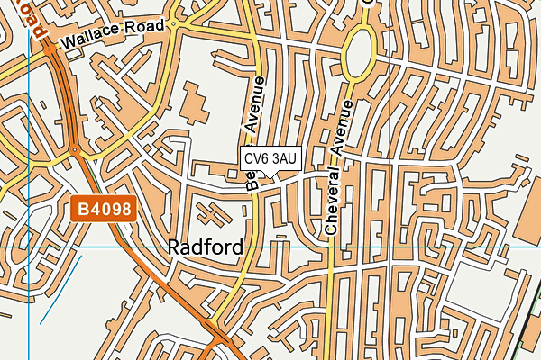 CV6 3AU map - OS VectorMap District (Ordnance Survey) CV6 3AU map - OS VectorMap District (Ordnance Survey)