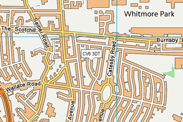 CV6 3DT map - OS VectorMap District (Ordnance Survey) CV6 3DT map - OS VectorMap District (Ordnance Survey)