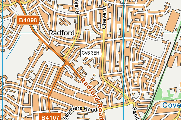 CV6 3EH map - OS VectorMap District (Ordnance Survey) CV6 3EH map - OS VectorMap District (Ordnance Survey)