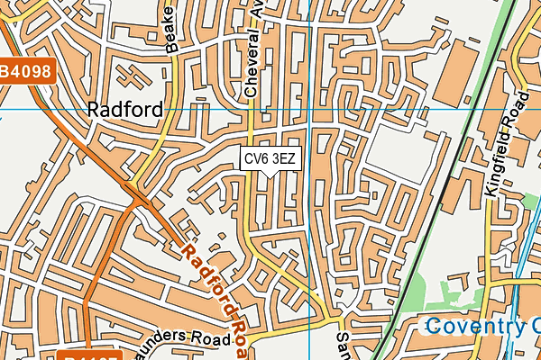 CV6 3EZ map - OS VectorMap District (Ordnance Survey) CV6 3EZ map - OS VectorMap District (Ordnance Survey)