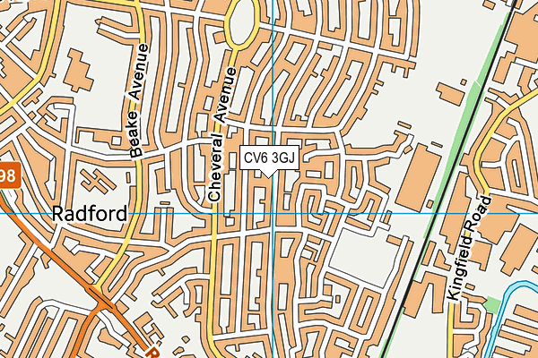 CV6 3GJ map - OS VectorMap District (Ordnance Survey) CV6 3GJ map - OS VectorMap District (Ordnance Survey)