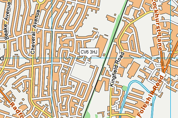 CV6 3HJ map - OS VectorMap District (Ordnance Survey) CV6 3HJ map - OS VectorMap District (Ordnance Survey)