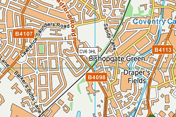 CV6 3HL map - OS VectorMap District (Ordnance Survey) CV6 3HL map - OS VectorMap District (Ordnance Survey)
