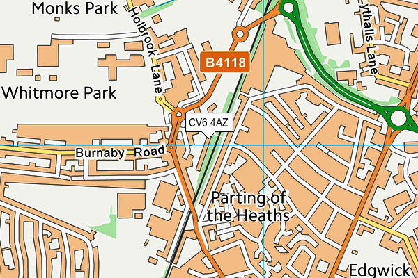 CV6 4AZ map - OS VectorMap District (Ordnance Survey) CV6 4AZ map - OS VectorMap District (Ordnance Survey)
