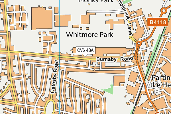 CV6 4BA map - OS VectorMap District (Ordnance Survey) CV6 4BA map - OS VectorMap District (Ordnance Survey)