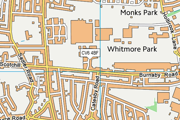 CV6 4BF map - OS VectorMap District (Ordnance Survey) CV6 4BF map - OS VectorMap District (Ordnance Survey)