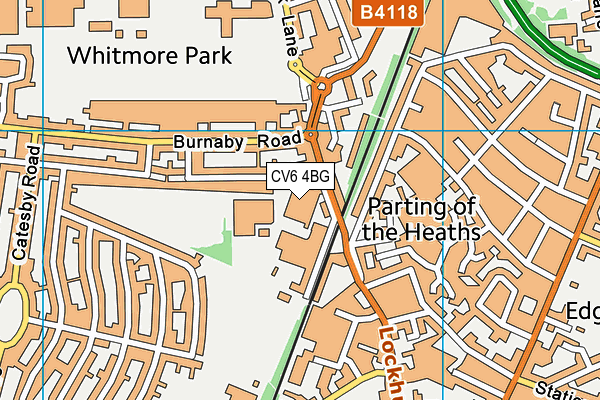 CV6 4BG map - OS VectorMap District (Ordnance Survey) CV6 4BG map - OS VectorMap District (Ordnance Survey)