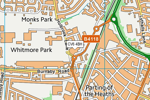 CV6 4BH map - OS VectorMap District (Ordnance Survey) CV6 4BH map - OS VectorMap District (Ordnance Survey)