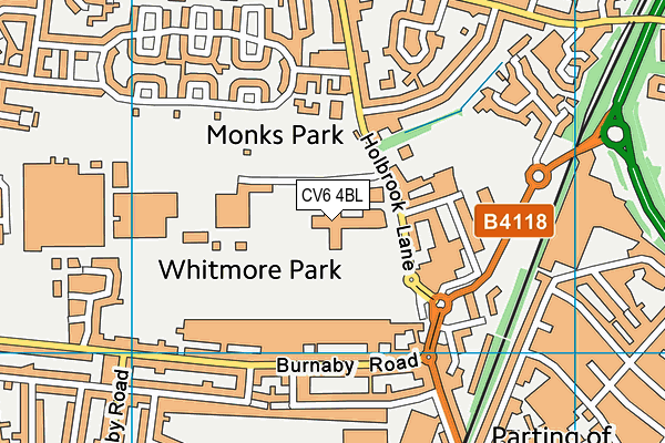 CV6 4BL map - OS VectorMap District (Ordnance Survey) CV6 4BL map - OS VectorMap District (Ordnance Survey)