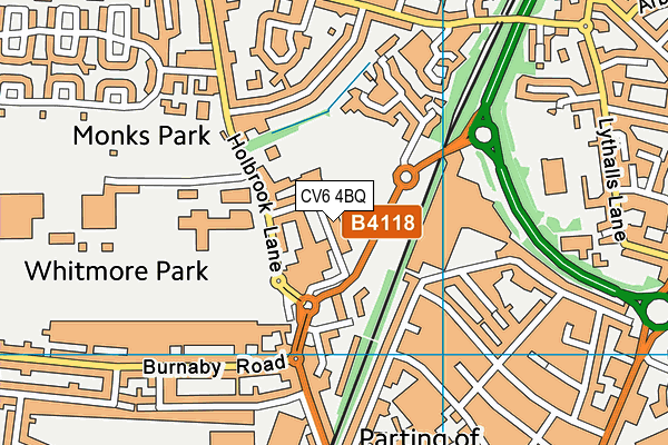 CV6 4BQ map - OS VectorMap District (Ordnance Survey) CV6 4BQ map - OS VectorMap District (Ordnance Survey)