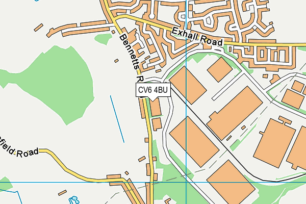 CV6 4BU map - OS VectorMap District (Ordnance Survey) CV6 4BU map - OS VectorMap District (Ordnance Survey)