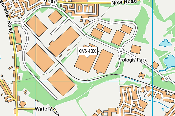 CV6 4BX map - OS VectorMap District (Ordnance Survey) CV6 4BX map - OS VectorMap District (Ordnance Survey)
