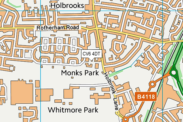 CV6 4DT map - OS VectorMap District (Ordnance Survey) CV6 4DT map - OS VectorMap District (Ordnance Survey)