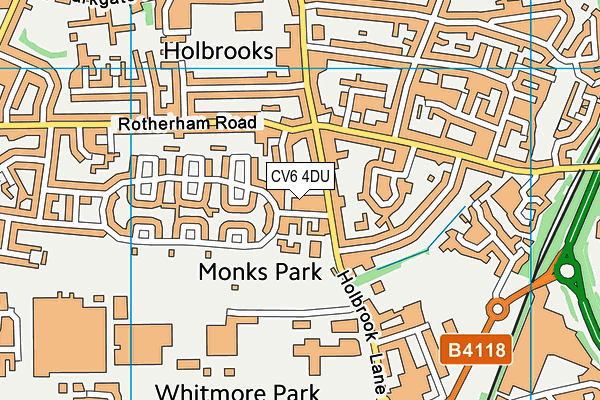 CV6 4DU map - OS VectorMap District (Ordnance Survey) CV6 4DU map - OS VectorMap District (Ordnance Survey)