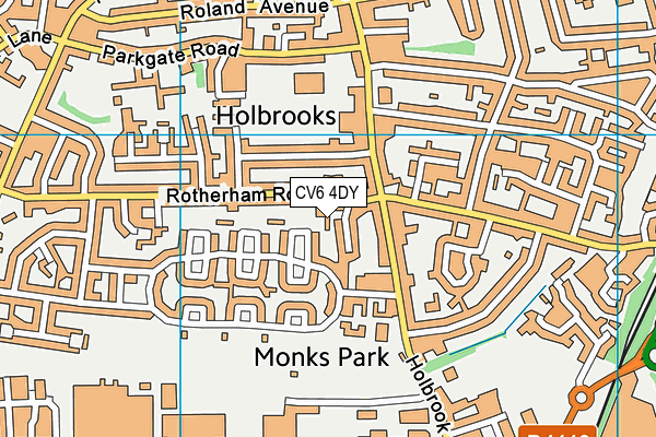 CV6 4DY map - OS VectorMap District (Ordnance Survey) CV6 4DY map - OS VectorMap District (Ordnance Survey)