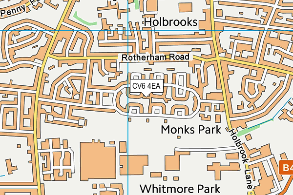 CV6 4EA map - OS VectorMap District (Ordnance Survey) CV6 4EA map - OS VectorMap District (Ordnance Survey)