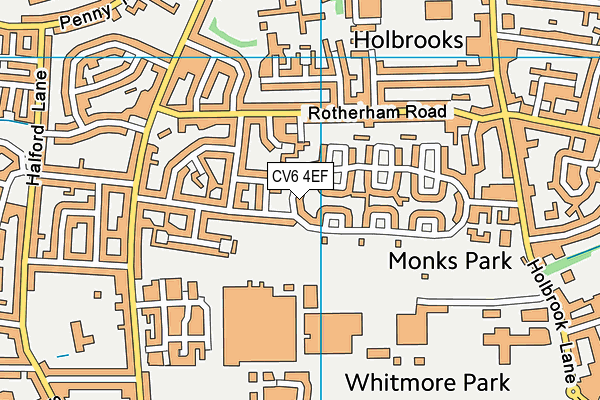 CV6 4EF map - OS VectorMap District (Ordnance Survey) CV6 4EF map - OS VectorMap District (Ordnance Survey)