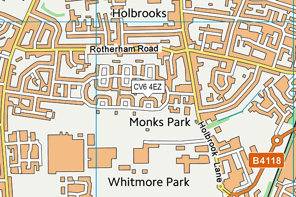 CV6 4EZ map - OS VectorMap District (Ordnance Survey) CV6 4EZ map - OS VectorMap District (Ordnance Survey)