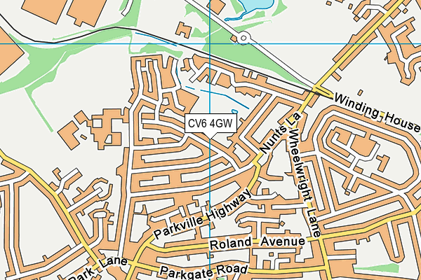 CV6 4GW map - OS VectorMap District (Ordnance Survey) CV6 4GW map - OS VectorMap District (Ordnance Survey)