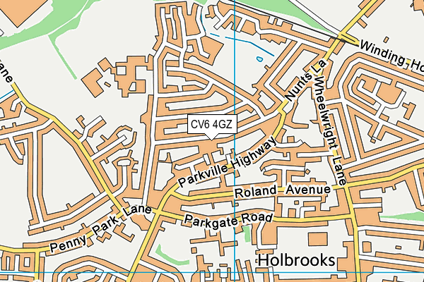 CV6 4GZ map - OS VectorMap District (Ordnance Survey) CV6 4GZ map - OS VectorMap District (Ordnance Survey)