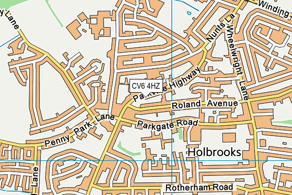 CV6 4HZ map - OS VectorMap District (Ordnance Survey) CV6 4HZ map - OS VectorMap District (Ordnance Survey)