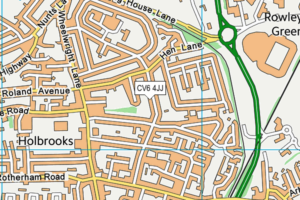 CV6 4JJ map - OS VectorMap District (Ordnance Survey) CV6 4JJ map - OS VectorMap District (Ordnance Survey)