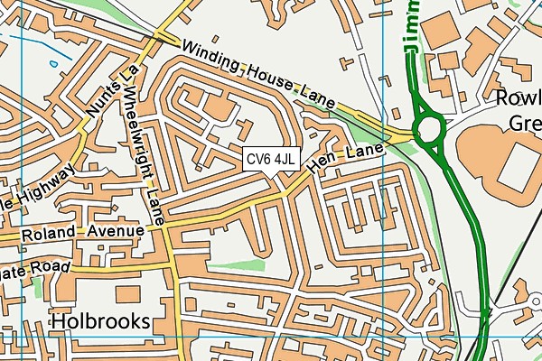 CV6 4JL map - OS VectorMap District (Ordnance Survey) CV6 4JL map - OS VectorMap District (Ordnance Survey)