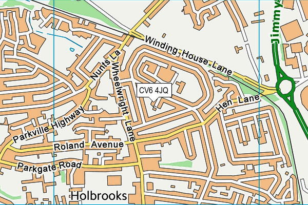 CV6 4JQ map - OS VectorMap District (Ordnance Survey) CV6 4JQ map - OS VectorMap District (Ordnance Survey)
