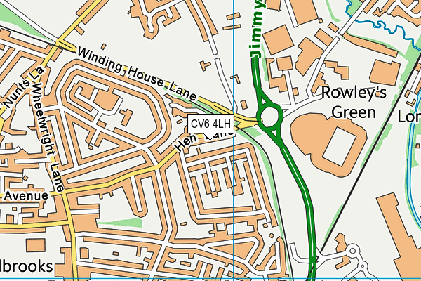 CV6 4LH map - OS VectorMap District (Ordnance Survey) CV6 4LH map - OS VectorMap District (Ordnance Survey)
