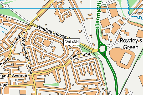 CV6 4NH map - OS VectorMap District (Ordnance Survey) CV6 4NH map - OS VectorMap District (Ordnance Survey)