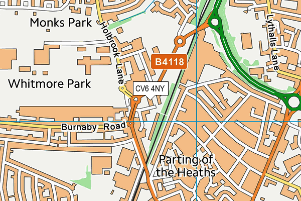 CV6 4NY map - OS VectorMap District (Ordnance Survey) CV6 4NY map - OS VectorMap District (Ordnance Survey)
